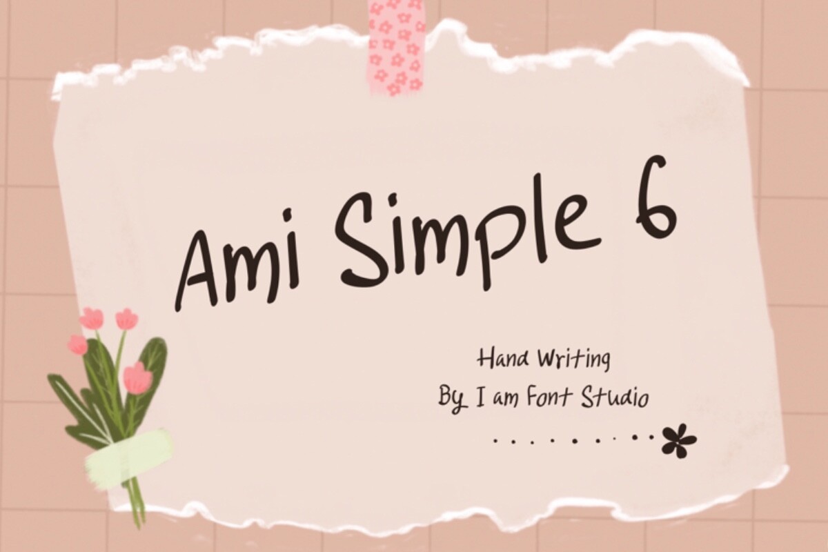 Ami Simple 6 Font preview