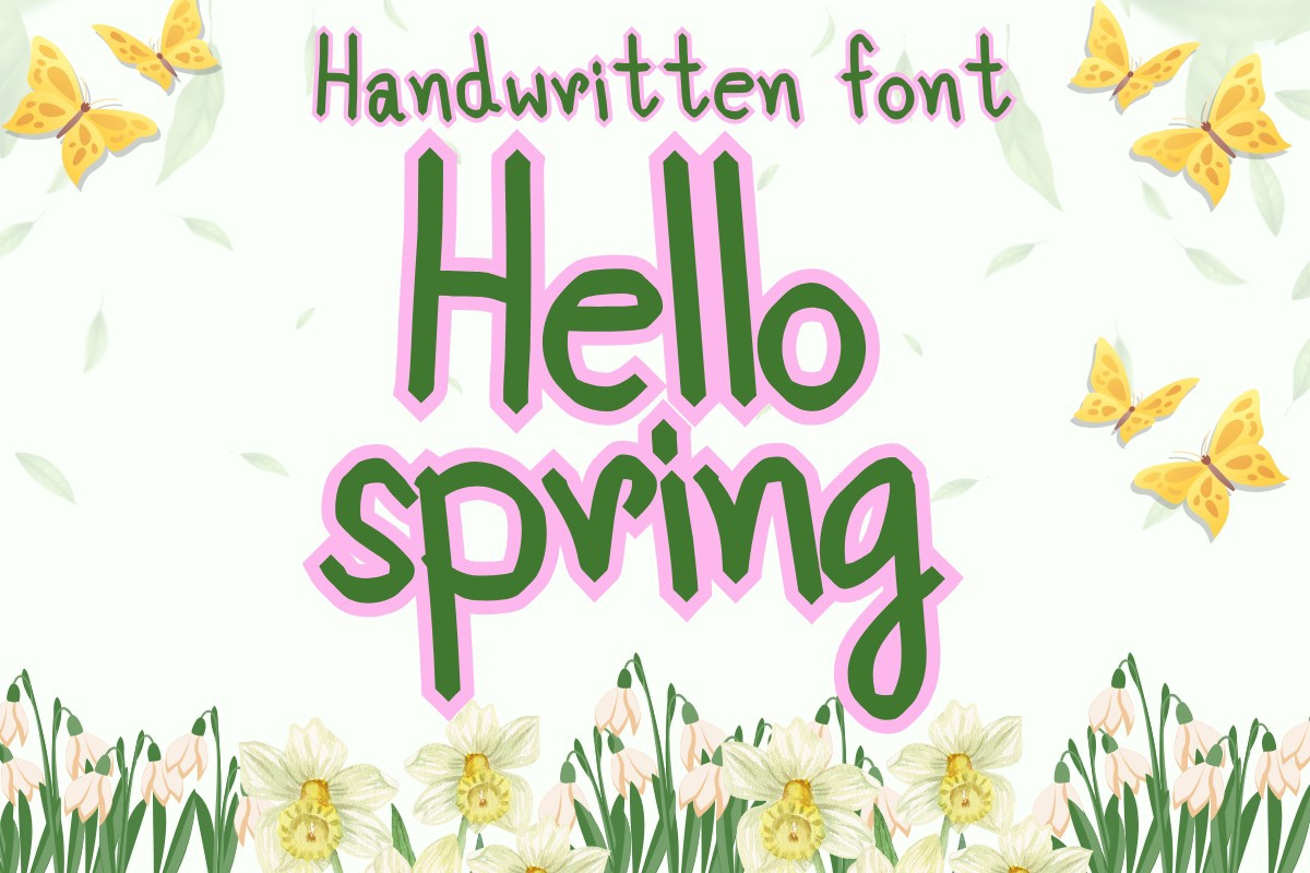 Hello Spring Font preview