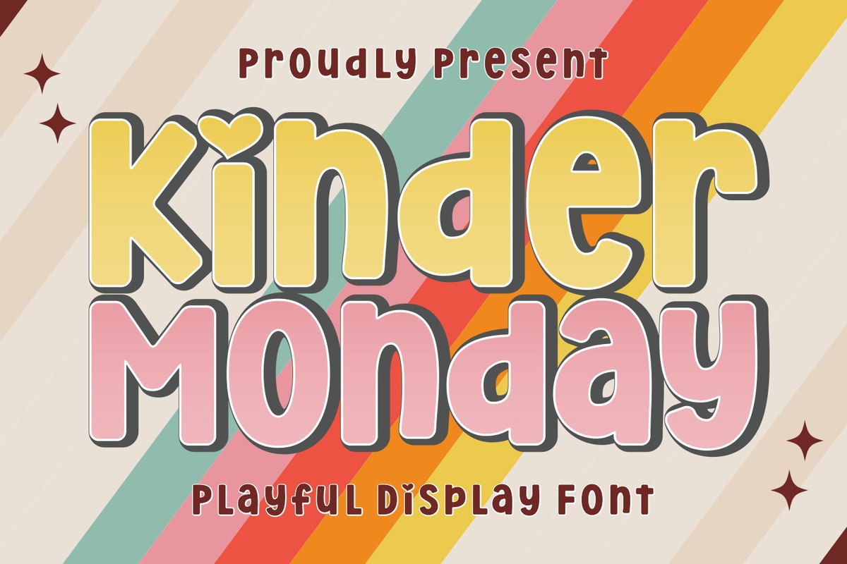 Kinder Monday Font preview