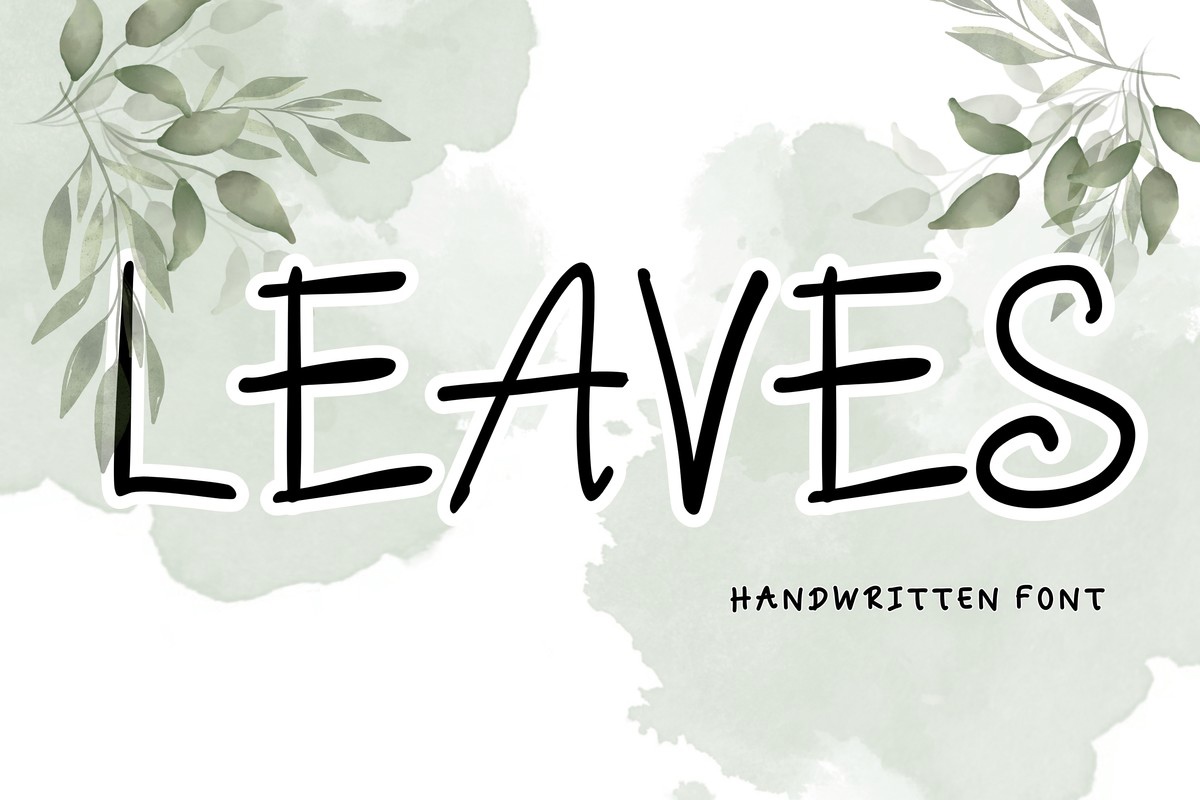 Leaves Font preview