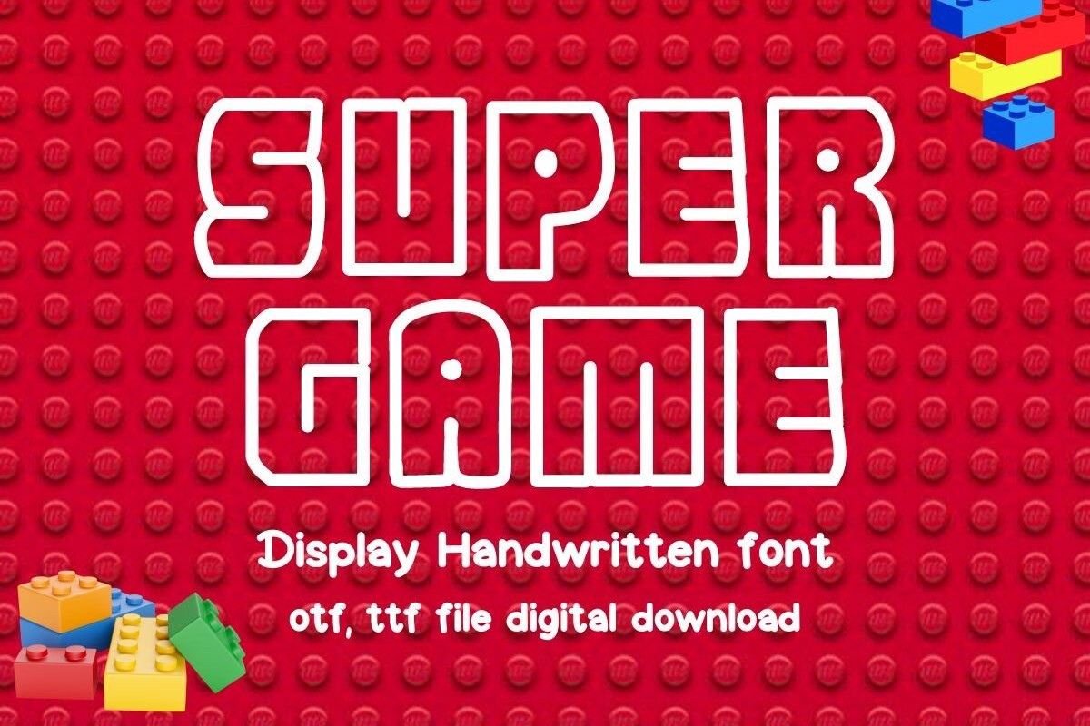 Super Game Regular Font preview