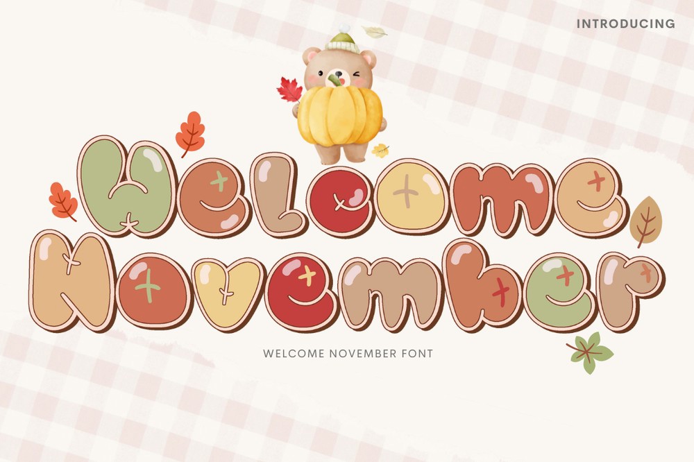 Welcome November Regular Font preview