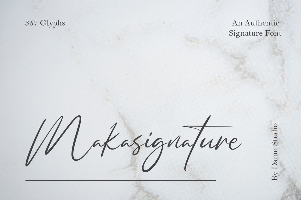 Makasignature Regular Font preview