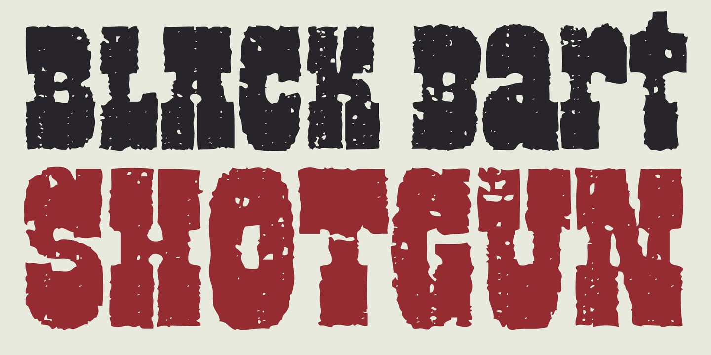 Black Bart Shotgun Regular Font preview