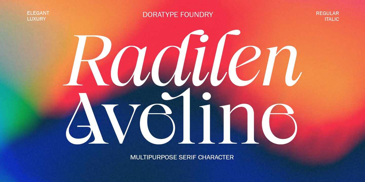 Radilen Aveline Regular Font preview