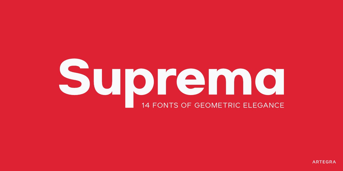 Suprema Font preview