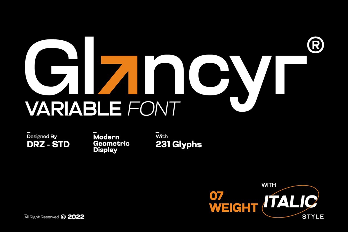 Glancyr Font preview