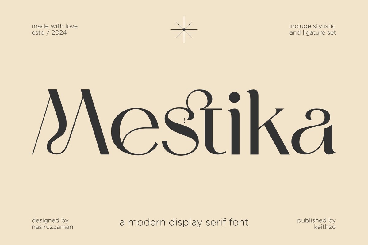 Mestika Font preview