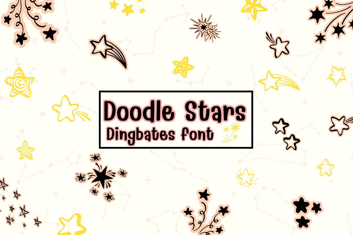 Doodle Stars Regular Font preview