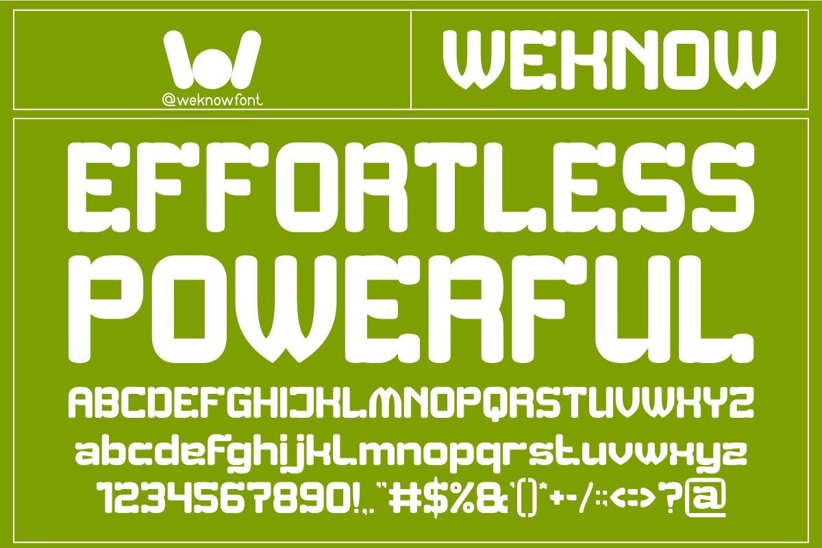 Effortless Powerful Hollow Font preview