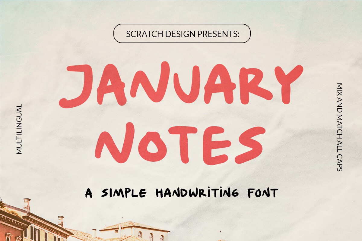 January Notes Font preview