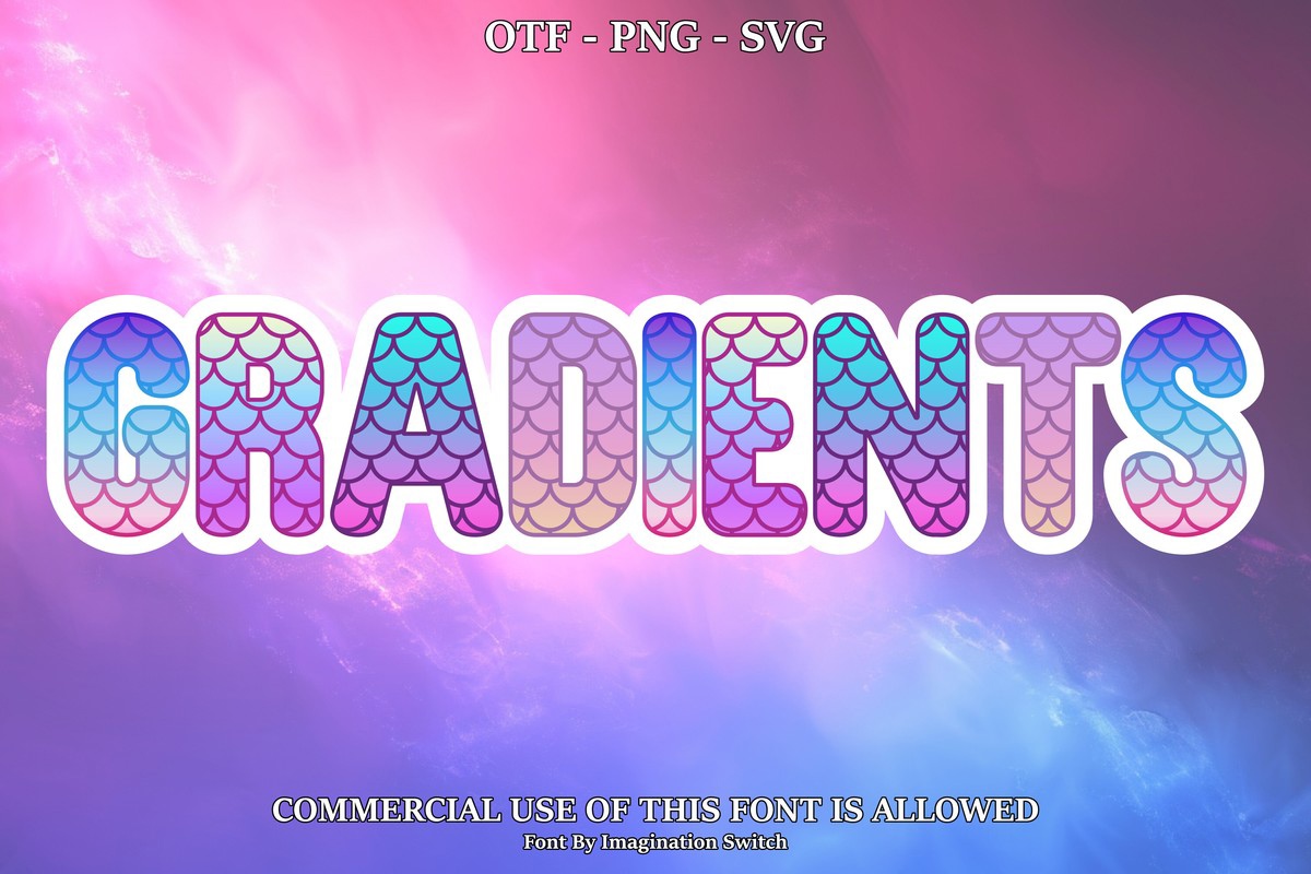 Gradients Regular Font preview