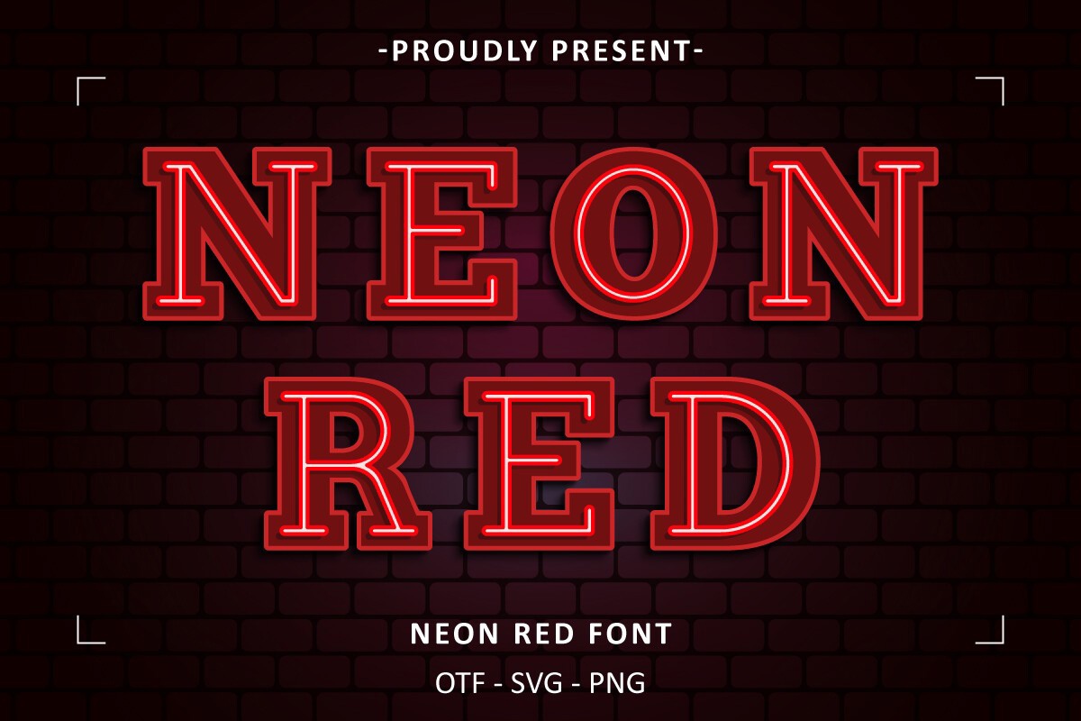 Neon Red Regular Font preview