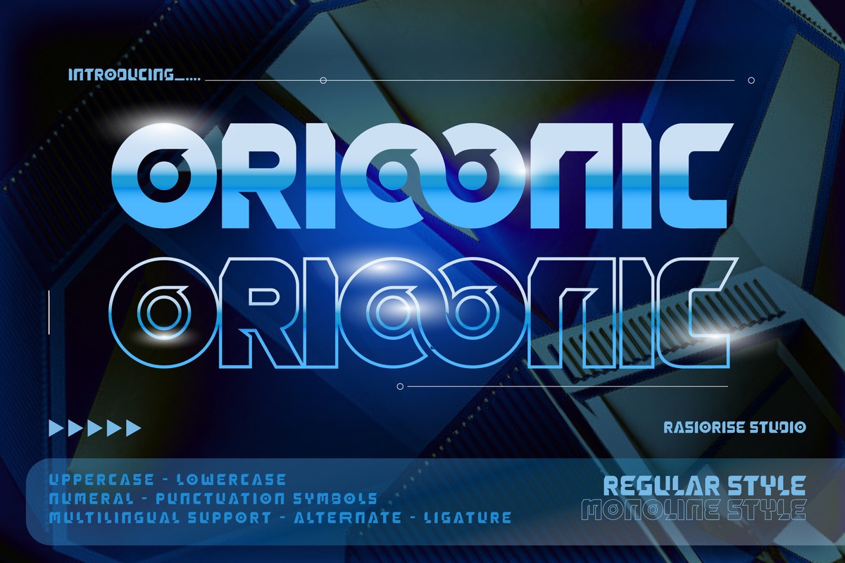 Orioonic Regular Font preview