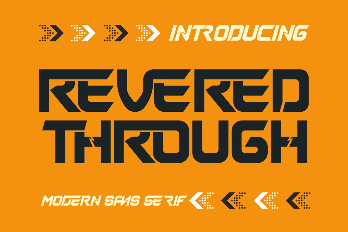 Revered Through Regular Italic Font preview