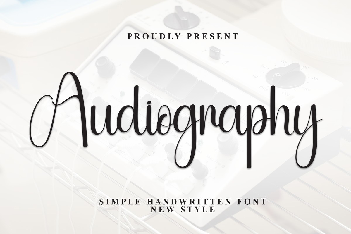 Audiography Regular Font preview