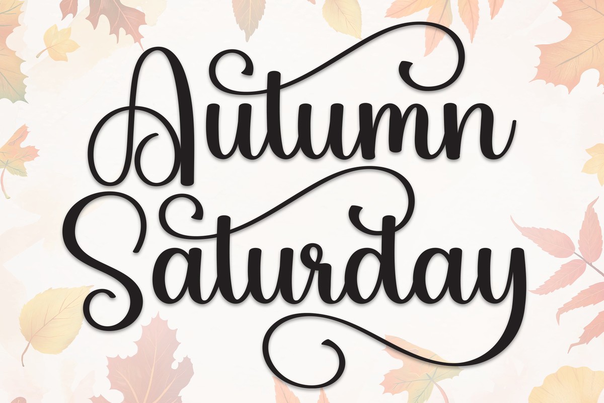 Autumn Saturday Regular Font preview