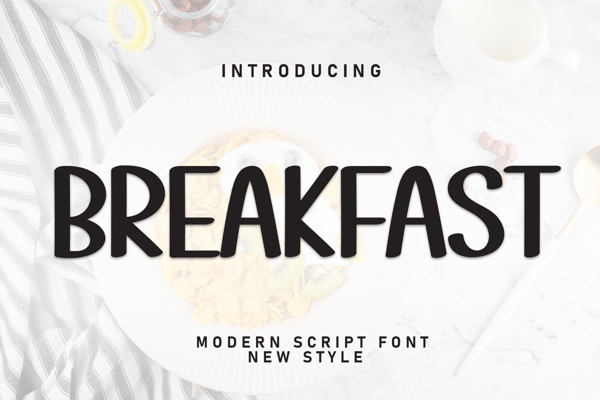 Breakfast Regular Font preview