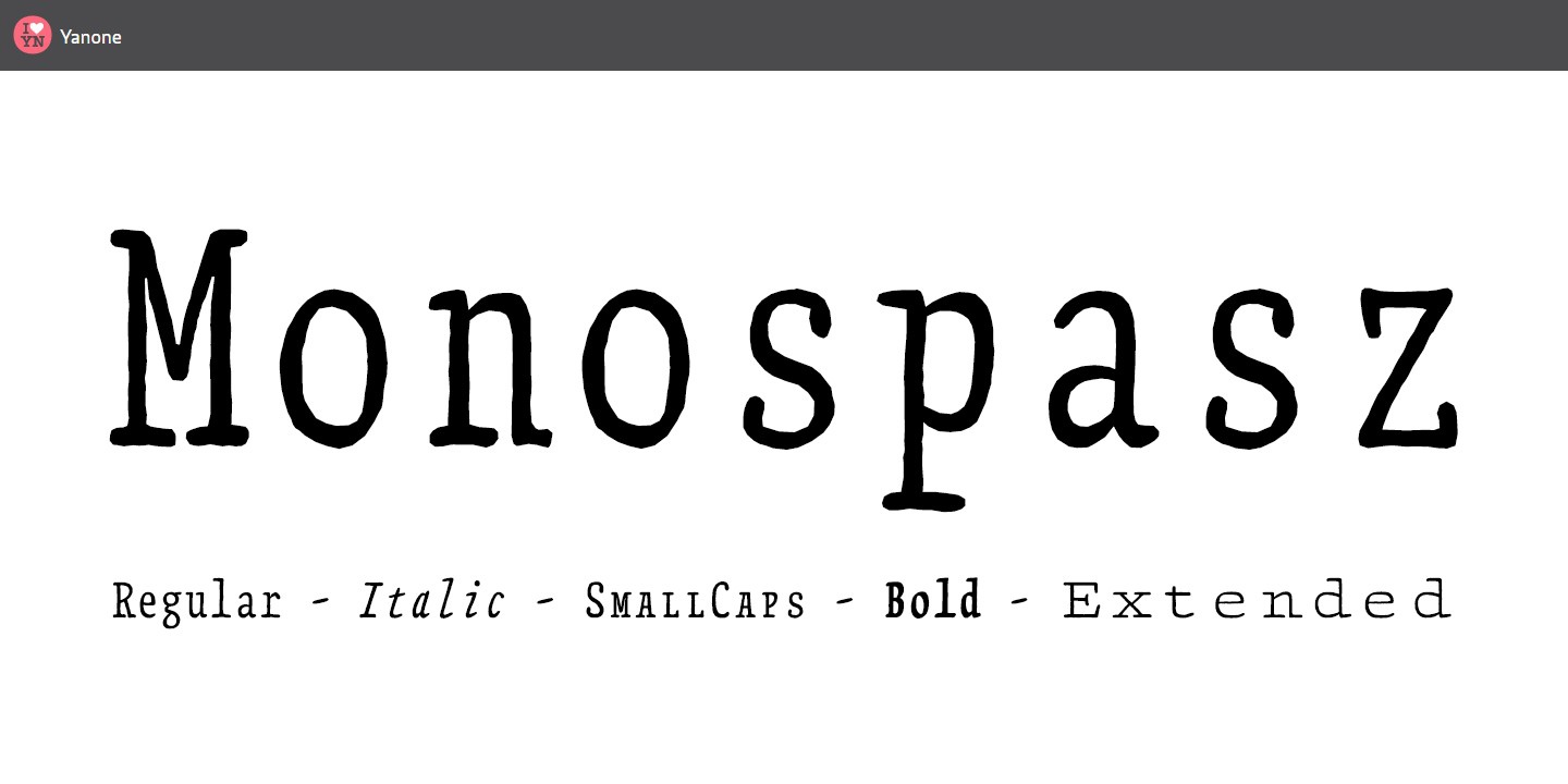 Monospasz Regular Font preview