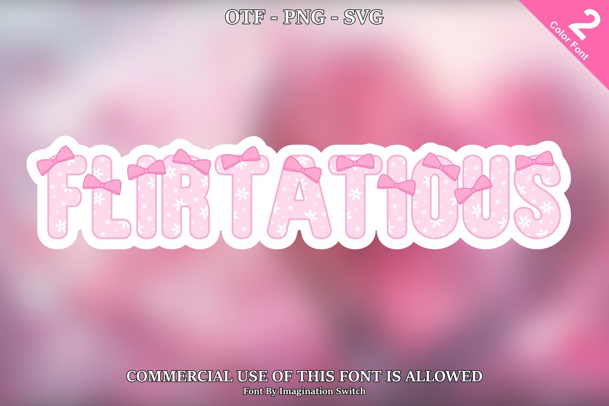 Flirtatious Font preview