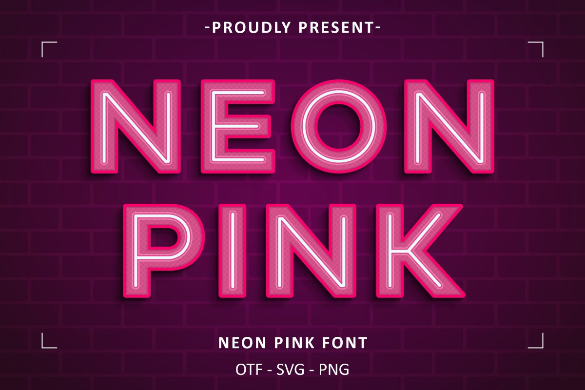 Neon Pink Regular Font preview