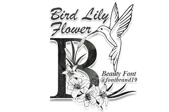 Bird Lily Flower Regular Font preview