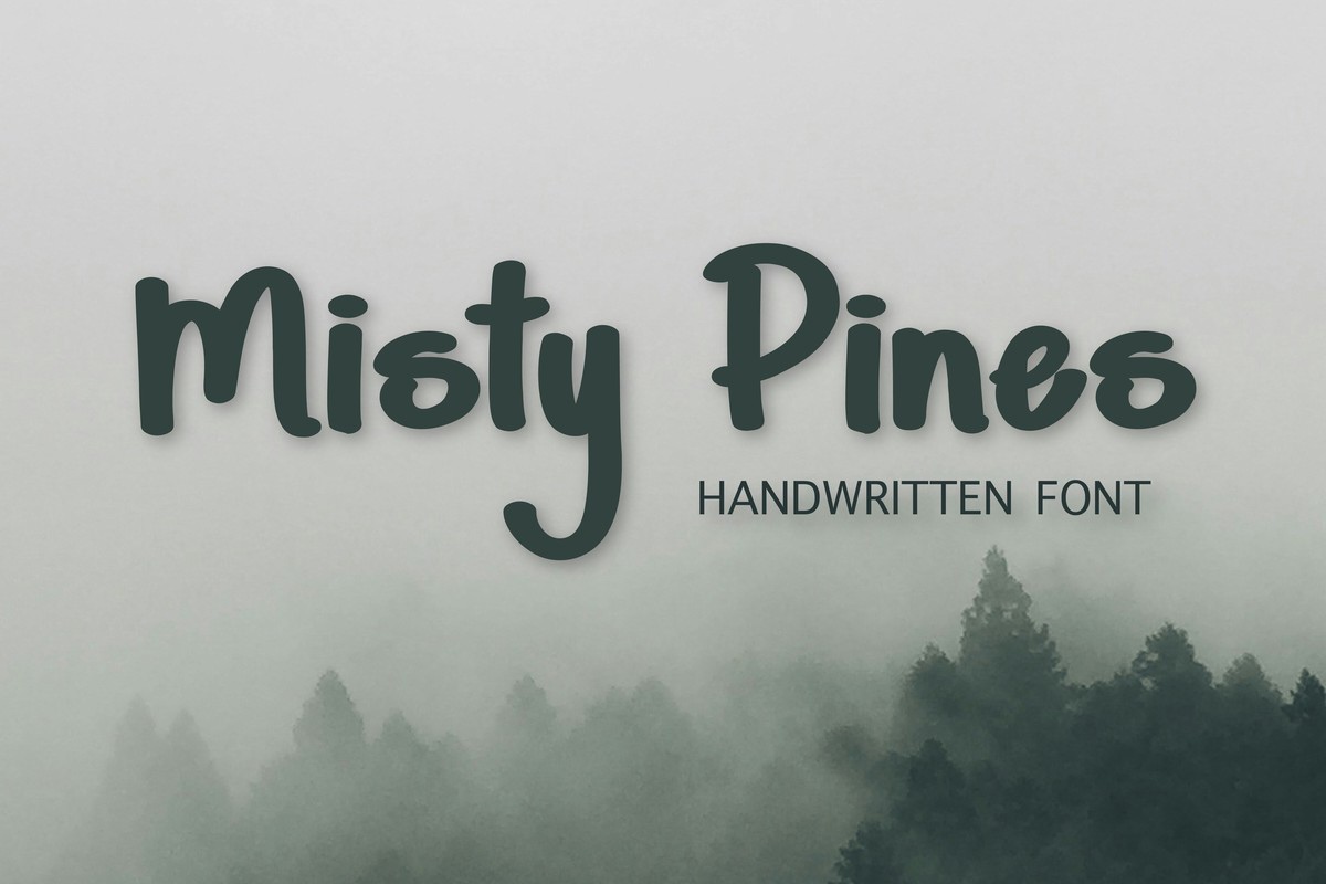 Misty Pines Regular Font preview