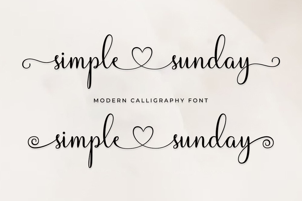 Simple Sunday Font preview