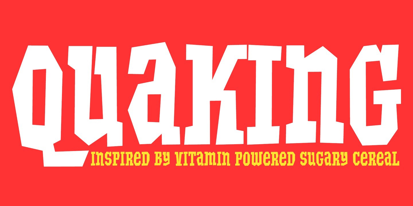 Quaking Font preview