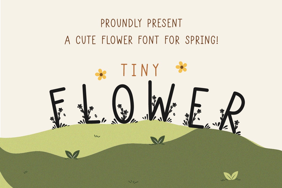 Tiny Flowers Regular Font preview