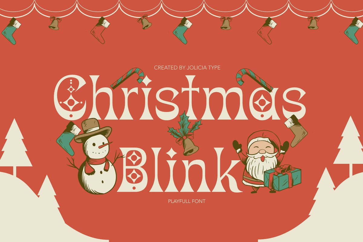 Christmas Blink Regular Font preview