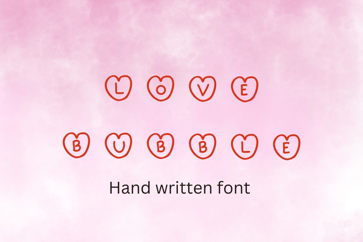 Love Bubble Regular Font preview