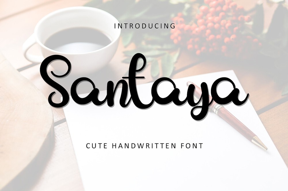 Santaya Regular Font preview