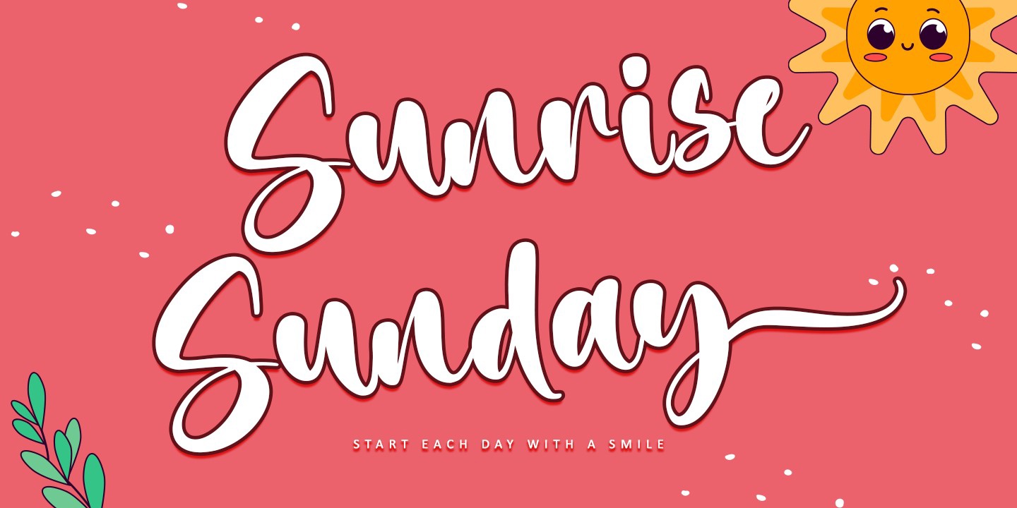 Sunrise Sunday Regular Font preview