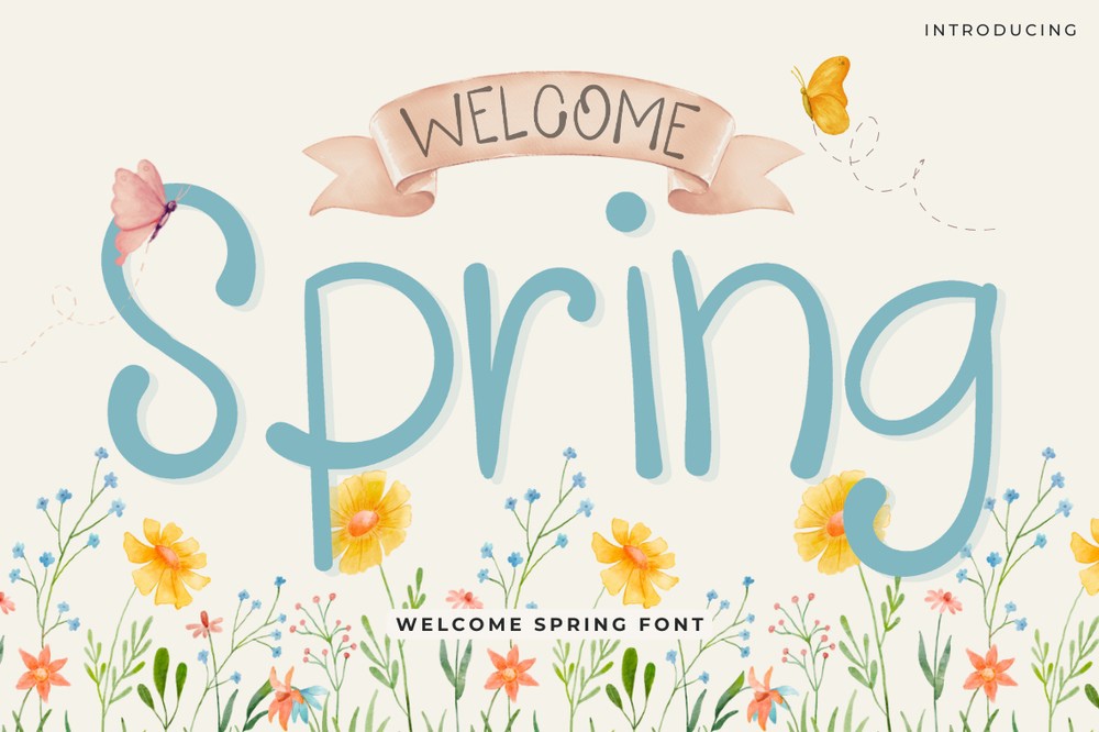 Welcome Spring Font preview