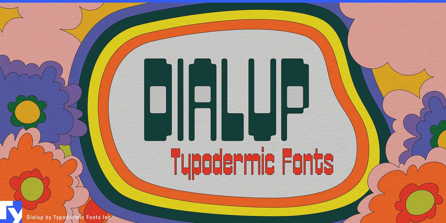 Dialup Regular Font preview