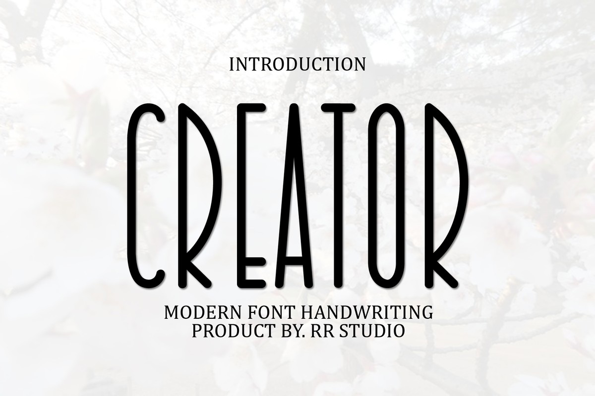 Creator Font preview