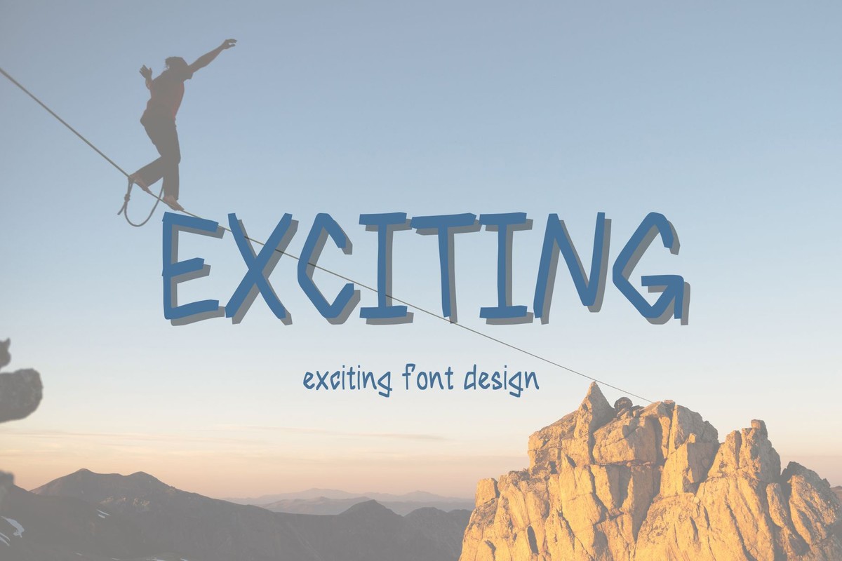 Exciting Regular Font preview