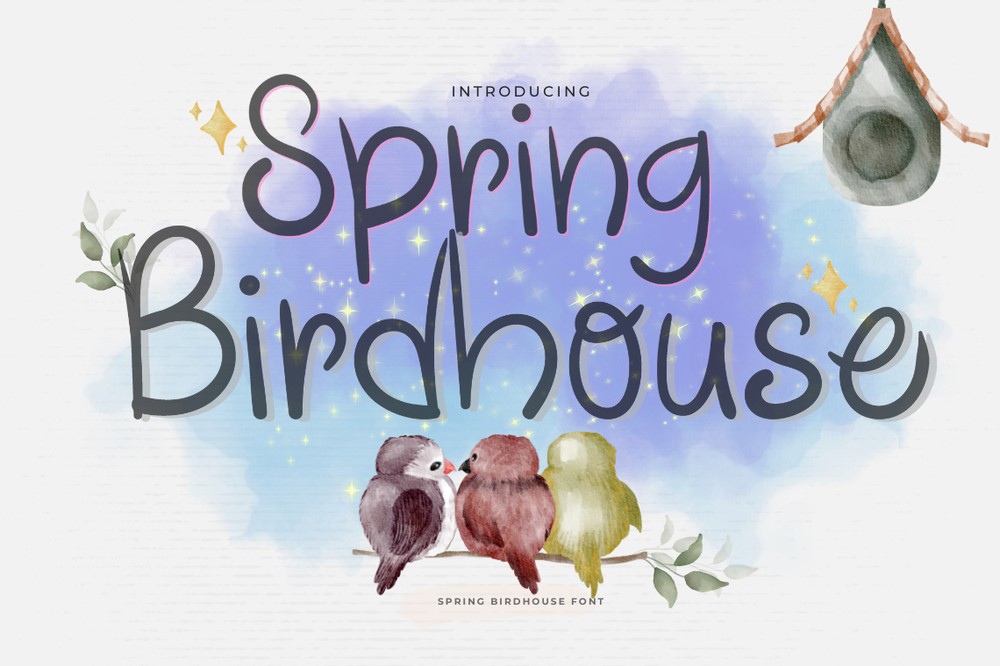 Spring Birdhouse Regular Font preview