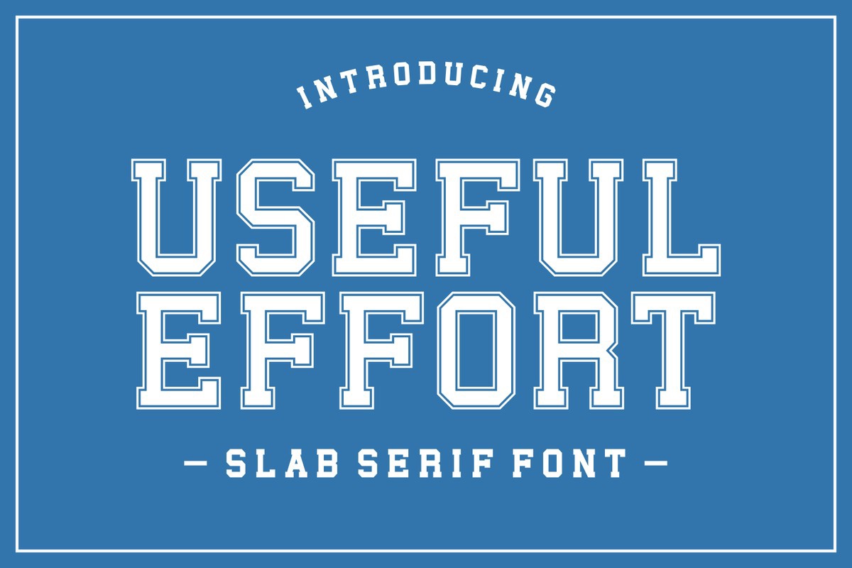 Useful Effort Outline Font preview