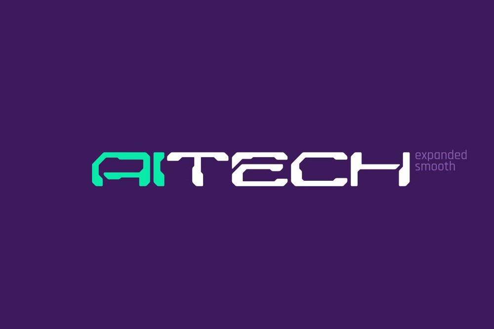 aiTech Expanded Smooth Font preview