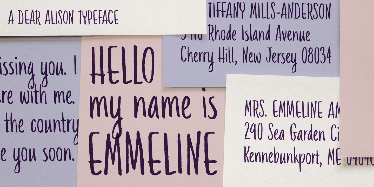 Emmeline Regular Font preview