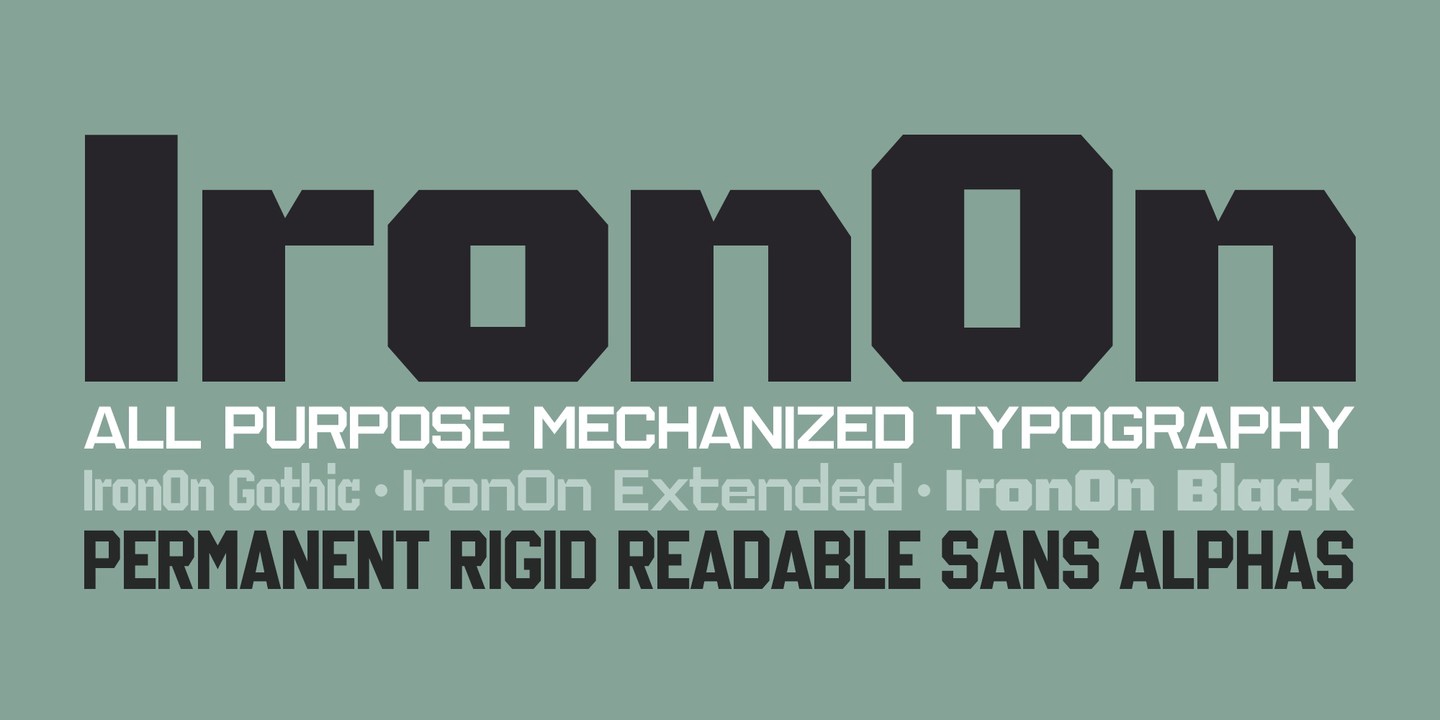 IronOn Font preview