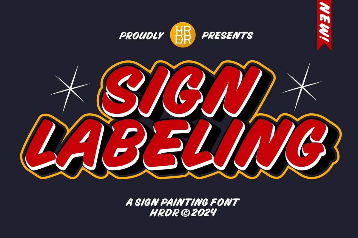 Sign Labeling Regular Font preview