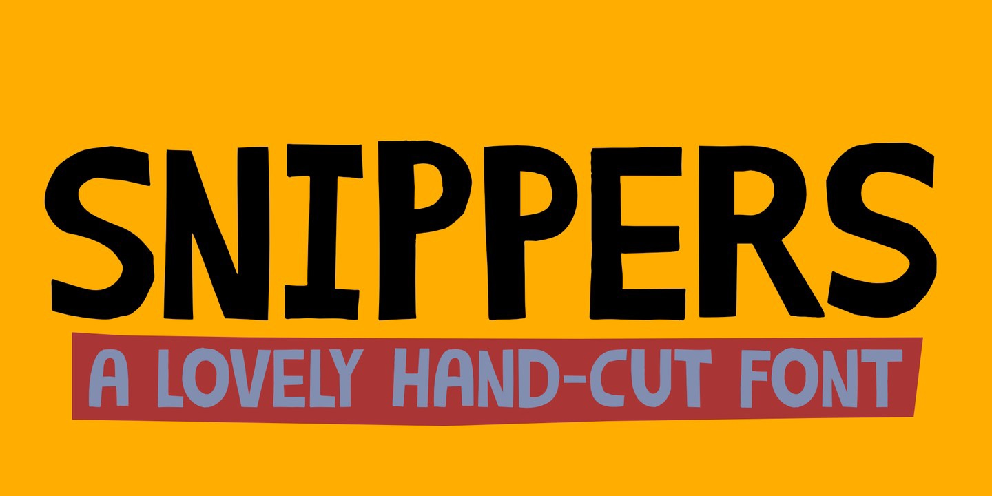 Snippers Font preview