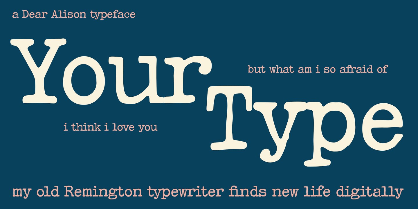 Your Type Regular Font preview