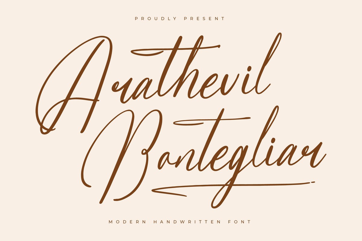 Arathevil Bontegliar Font preview