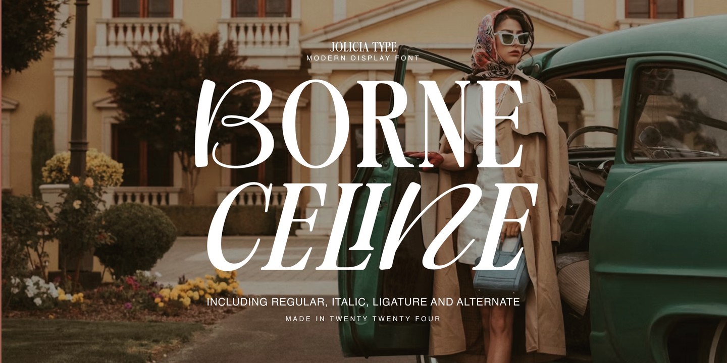 Borne Celine Italic Font preview