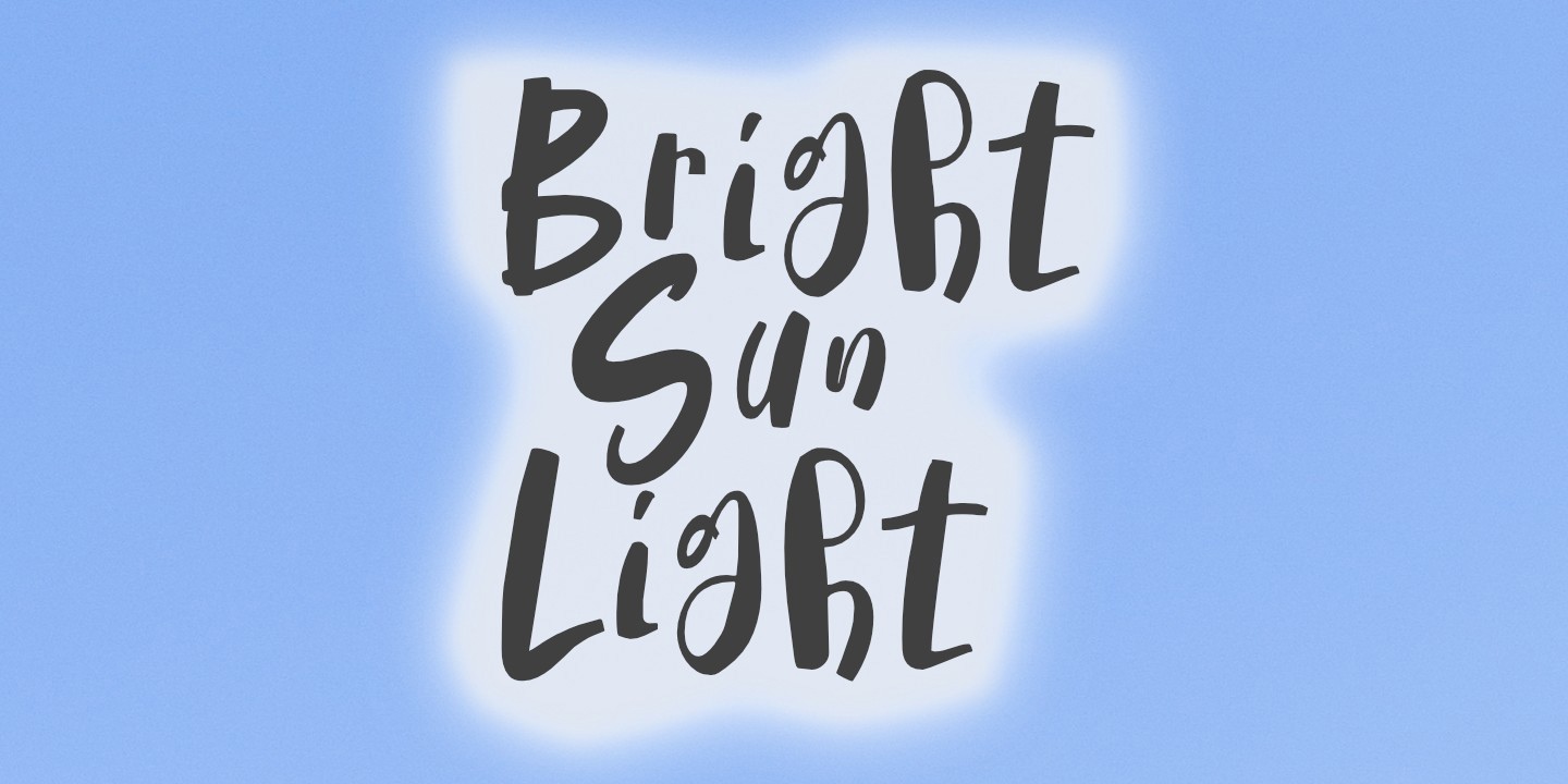 Bright Sun Light Font preview