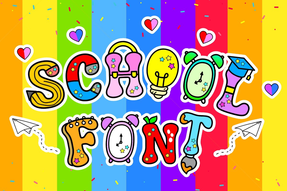 School 3 Regular Font preview